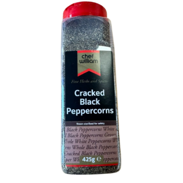 Cracked black peppercorns