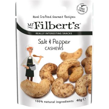 Mr Filbert's Salt and Pepper Cashews 40G x 4 packs