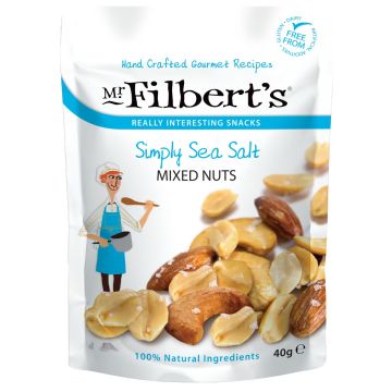 Mr Filbert's Simply Sea Salt Mixed Nuts - 40G x 4 packs