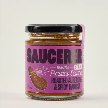 The Saucerer Roasted Aubergine & Spicy Harissa Pasta Sauce - 190g