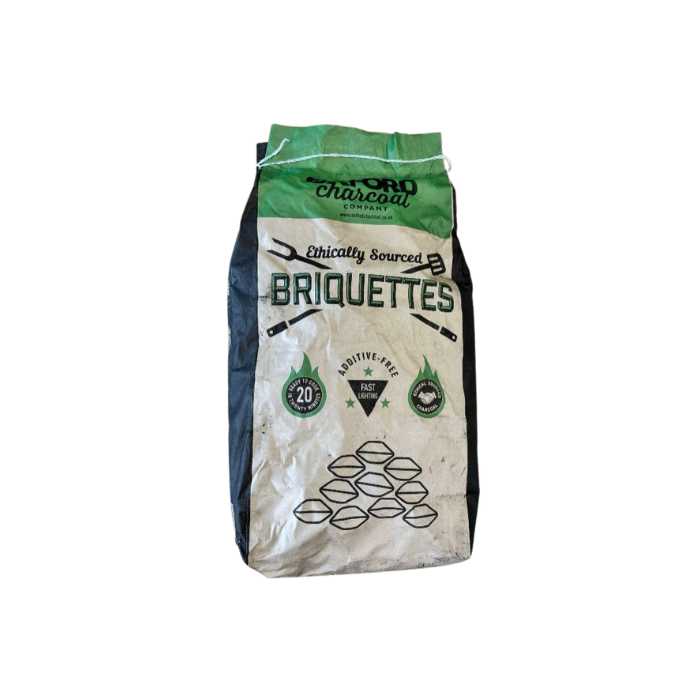 Natural wood briquettes