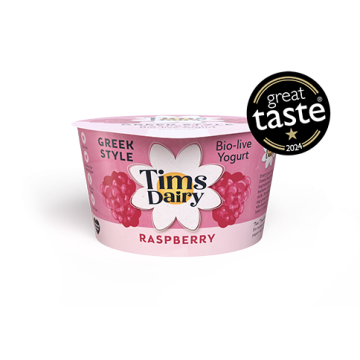Tims Dairy Greek style Bio-live raspberry yogurt - 175G  X 4 PACK